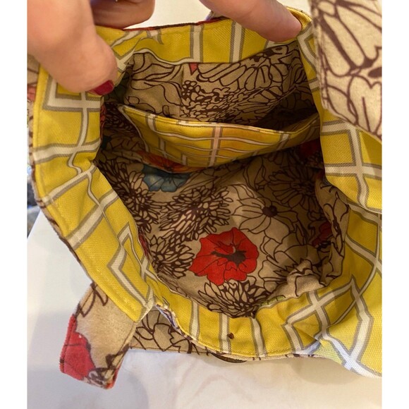 Boho Fabric Shoulder Bag Yellow Pattern Purse Hippie Vibe - Picture 4 of 8